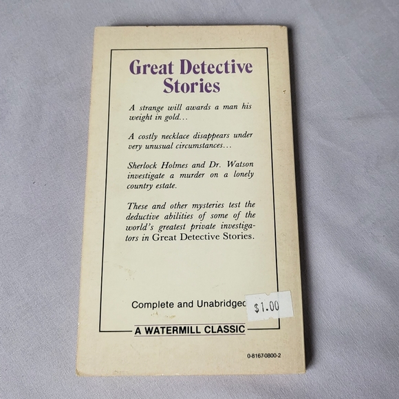 Great Detective Stories paperback novel 1987 softcover children's book EUC - Picture 2 of 3
